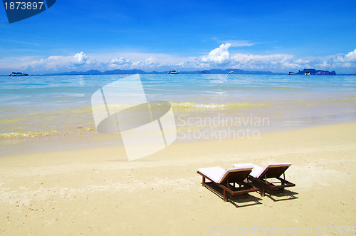 Image of  beach and tropical sea
