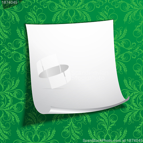 Image of EPS10 vector illustration of white notepaper