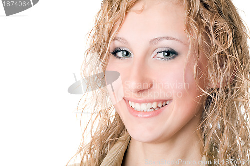 Image of young smiling blond woman
