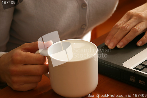 Image of having a coffee break