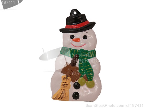 Image of Ceramic Snowman Tree Ornament