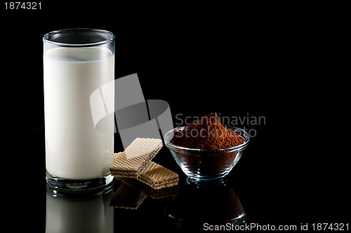 Image of Milk, wafer and cocoa