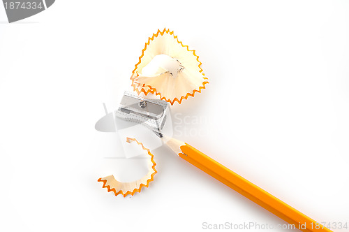 Image of Pencil and sharpener