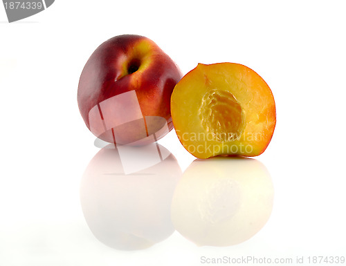 Image of Natural peach fruits collection