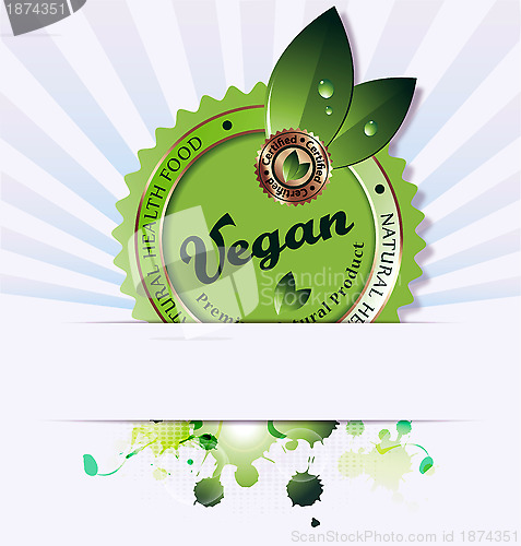 Image of Illustration of vegan background 