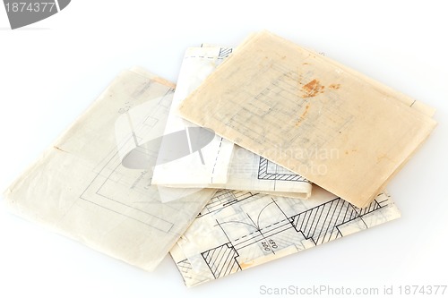 Image of Architectural plans of the old paper