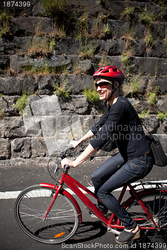 Image of Woman cycling