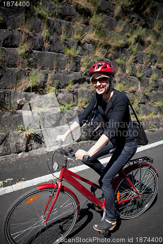 Image of Woman cycling