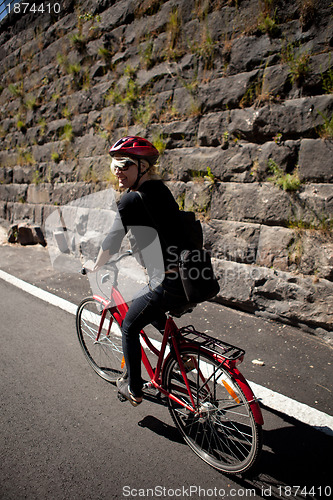 Image of Woman cycling