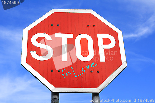 Image of Stop For Love Sign