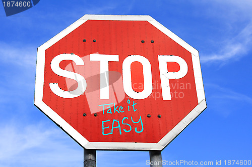 Image of Stop Take It Easy Sign