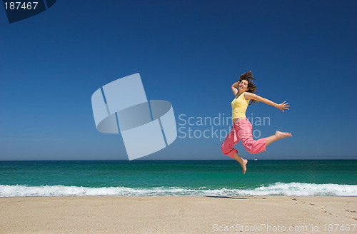 Image of Woman at the beach