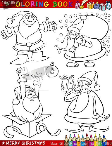 Image of Cartoon Christmas Themes for Coloring