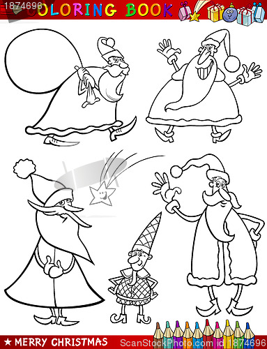 Image of Cartoon Christmas Themes for Coloring