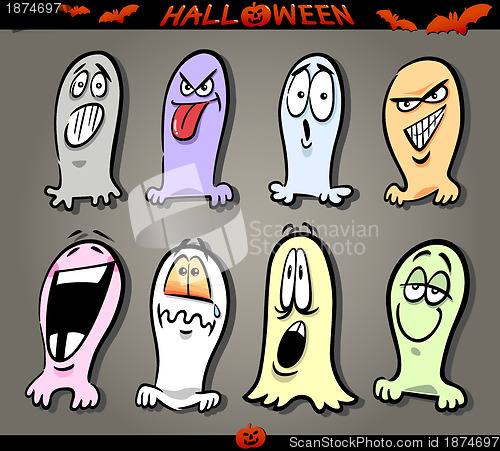 Image of Halloween Ghosts Emoticons