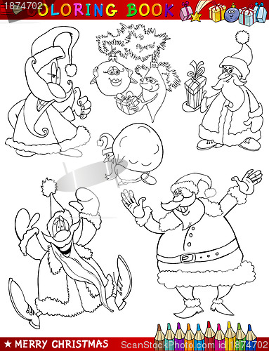 Image of Cartoon Christmas Themes for Coloring