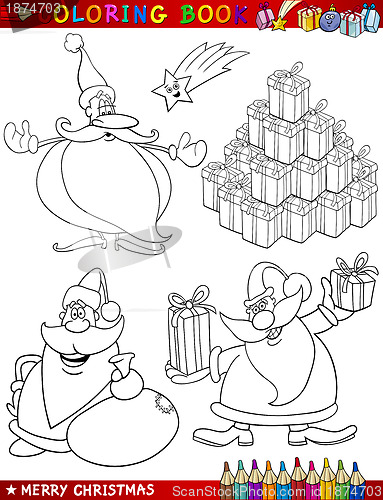 Image of Cartoon Christmas Themes for Coloring