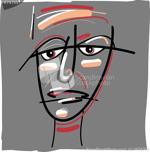 Image of tribal painted face cartoon