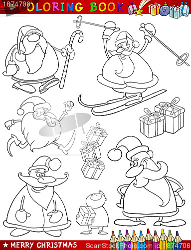 Image of Cartoon Christmas Themes for Coloring