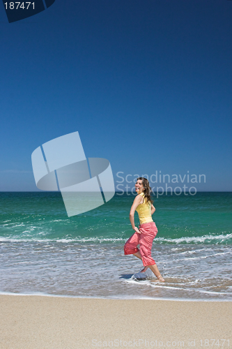 Image of Woman at the beach