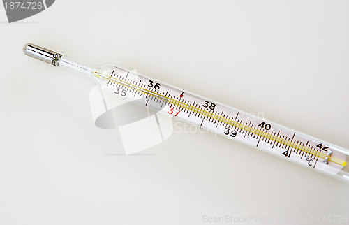 Image of The glass thermometer isolated