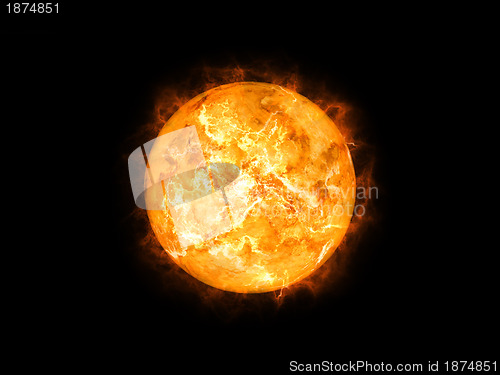 Image of sun in space