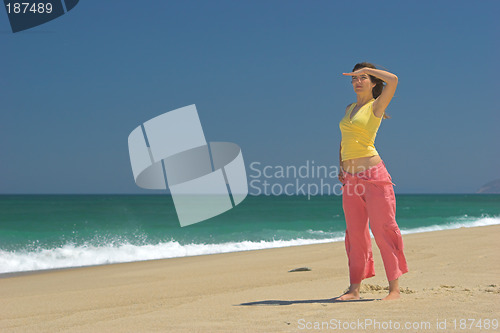 Image of Woman on the beach