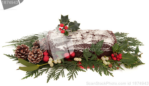 Image of Yule Log Chocolate Cake