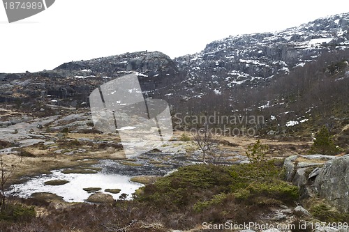 Image of rough landscape in the mountains of norway