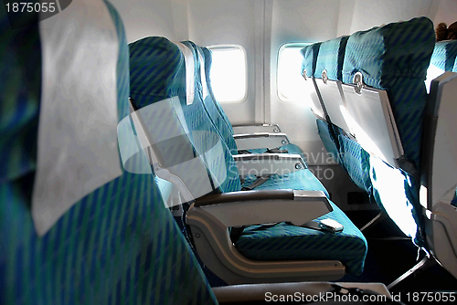 Image of Airplane seat row