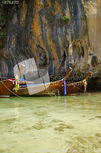 Image of boats in sea Thailand