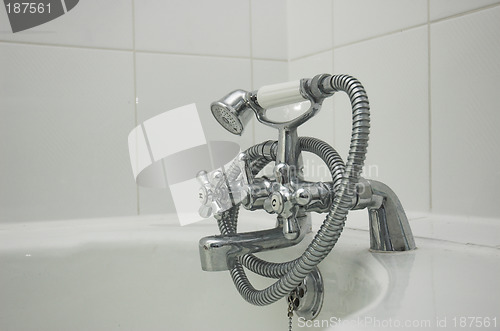 Image of Bathroom shower faucet