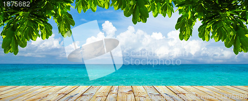 Image of beach and tropical sea