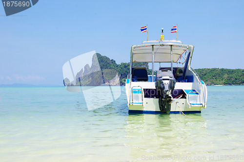 Image of speed boat in sea