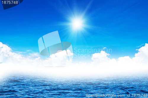 Image of ocean and perfect sky