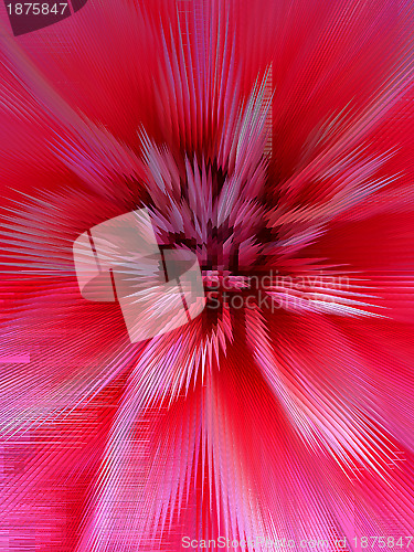 Image of Red abstract background with abstract flower