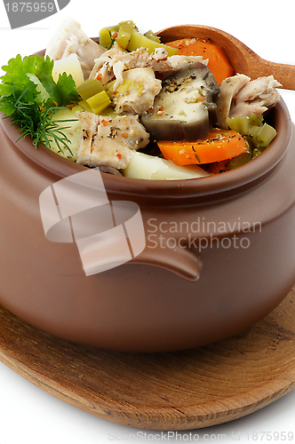 Image of Chicken Stew in Pot 
