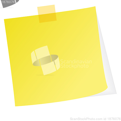 Image of Yellow post note with white background