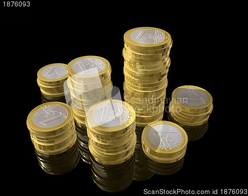 Image of One euro coins
