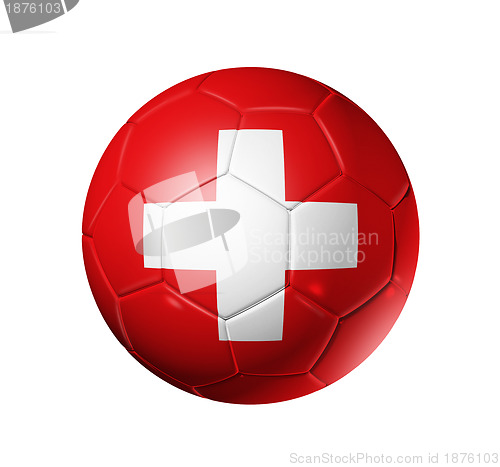 Image of Soccer football ball with Switzerland flag