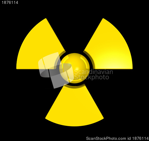 Image of 3D radioactive symbol