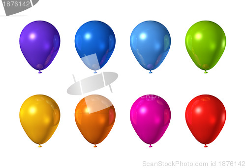 Image of colored balloons isolated on white