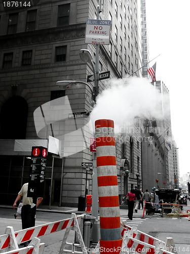 Image of barricade in wall street