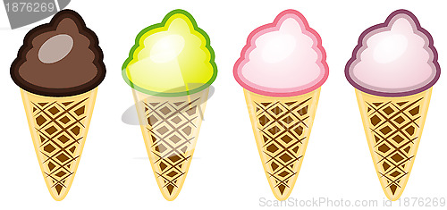Image of ice cream icon set