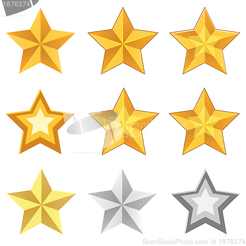 Image of gold star set