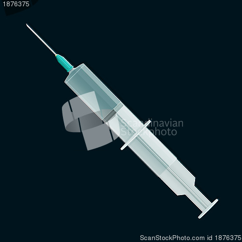 Image of Medical syringe and needle