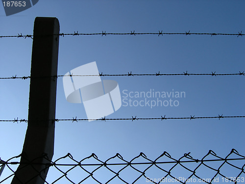 Image of Barbed fence