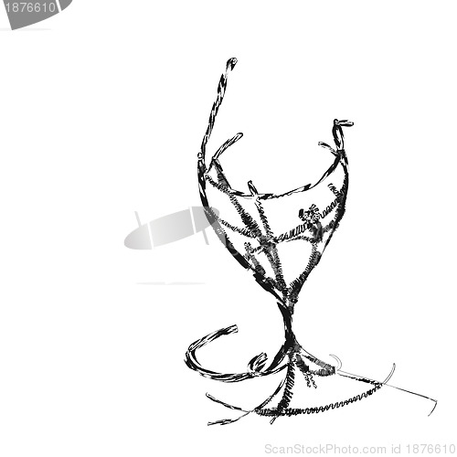 Image of stylized wine glass for fault