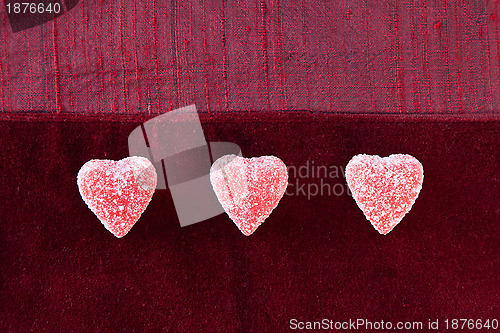 Image of Three Sugar Candy Hearts