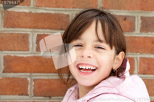 Image of Winter Portrait of a Happy Little Girl